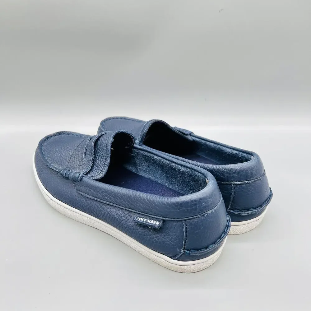 Cole Haan Shoes Men 8.5 Blue Pebbled Leather Penny Loafer Slip On Casual Comfort